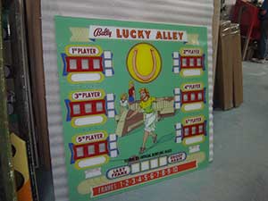 Bally LUCKY ALLEY upper backglass