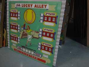 Bally LUCKY ALLEY upper backglass