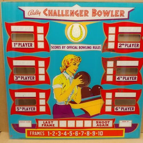 1959 Bally Challenger Upper Backglass