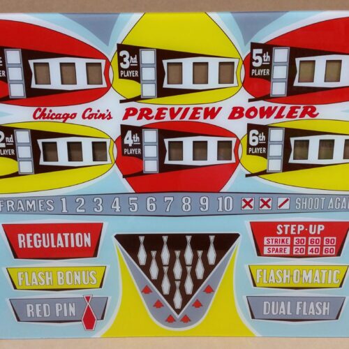 1965 Chicago Coin PREVIEW Ball Bowler Upper Back Glass