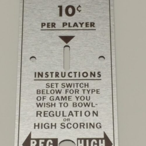 1958 Chicago Players Choice Coin Box Top Plate