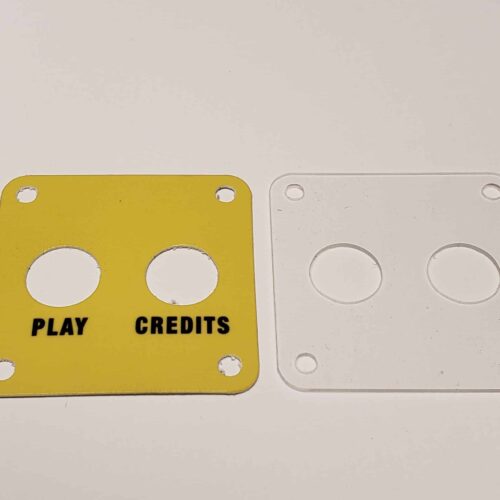 Two Button Play/Credits Placard