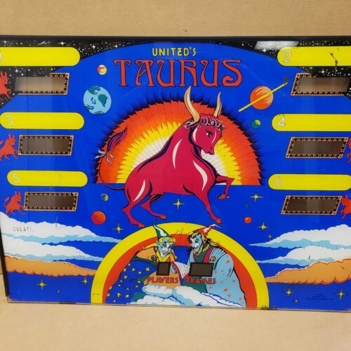 Used 1979 United Taurus Shuffle Bowling Machine Backglass #2