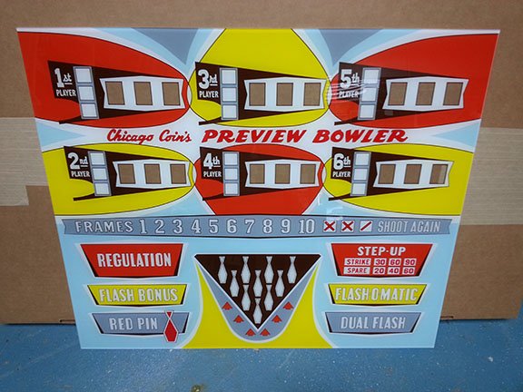 1965 Chicago Coin PREVIEW Ball Bowler Upper Back Glass
