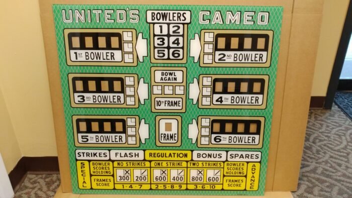 1961 United Cameo Upper Backglass