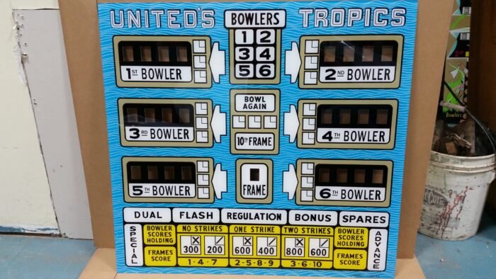 1962 United Tropics Upper Backglass
