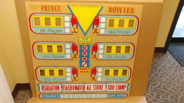 1961 Chicago Coin Prince Upper Backglass