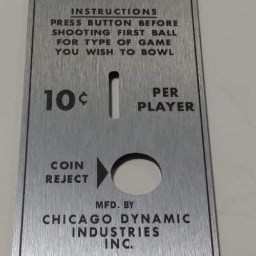 Chicago Coin Big Ball Bowler Bowling Top Plate (New Reproduction)#3