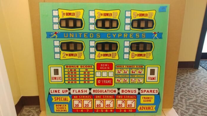 1962 United Cypress Used Upper Backglass U12