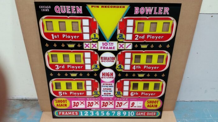 1959 Chicago Coin QUEEN Upper Back Glass