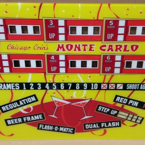 1971 Chicago Coin MONTE CARLO Upper Back Glass