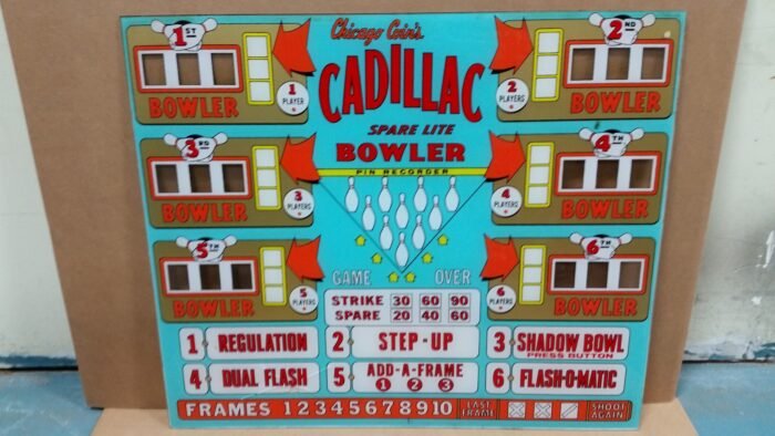 1964 Chicago Coin Cadillac Spare Lite Upper Back Glass