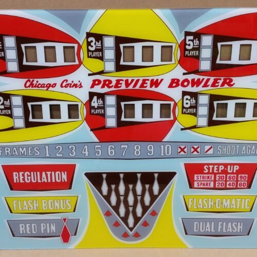 1965 Chicago Coin PREVIEW Ball Bowler Upper Back Glass