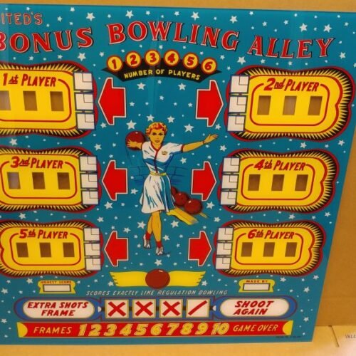 1958 United Bonus Upper Backglass