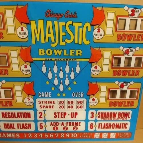 1964 Chicago Coin Majestic Upper Back Glass