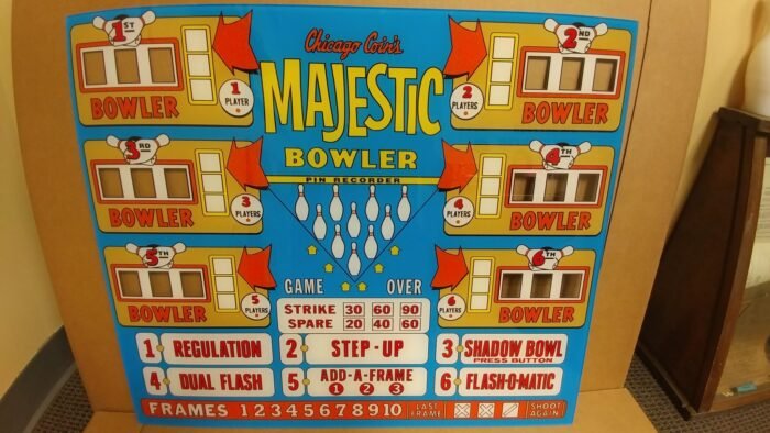 1964 Chicago Coin Majestic Upper Back Glass