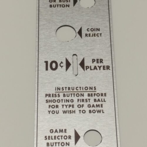 Chicago Coin Big Ball Bowler Bowling Top Plate (New Reproduction)#2