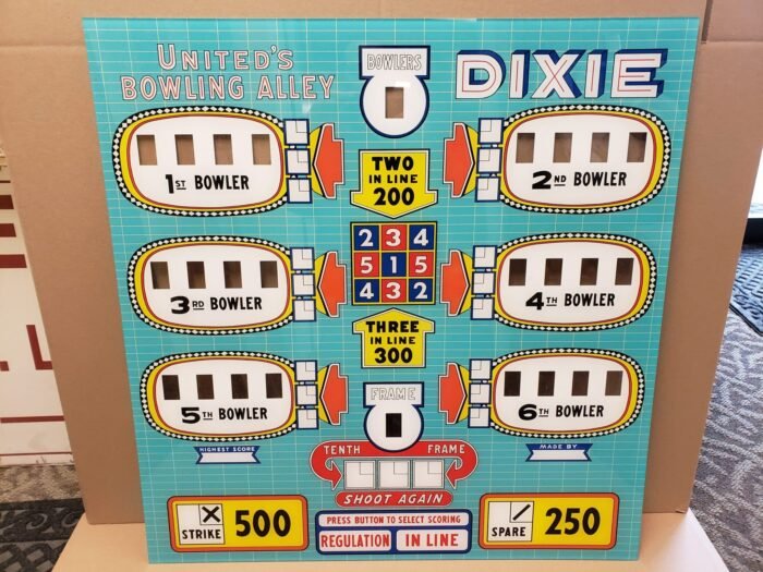1961 United DIXIE Upper Back Glass