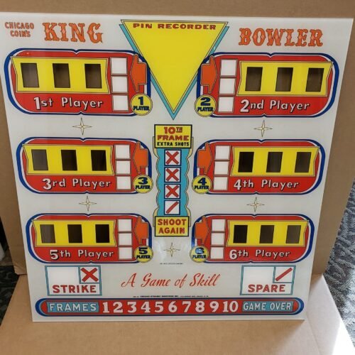 1959 Chicago Coin King Upper Back Glass