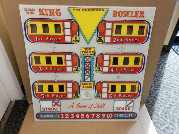 1959 Chicago Coin King Upper Back Glass
