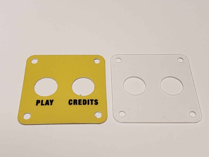 Two Button Play/Credits Placard