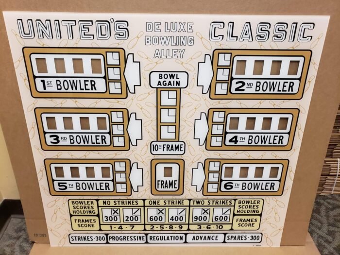 1961 United Classic Deluxe Upper Backglass