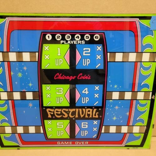 Used 1972 Chicago Coin FESTIVAL Backglass  CCF1