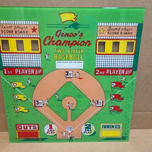 1955 Genco Baseball Backglass
